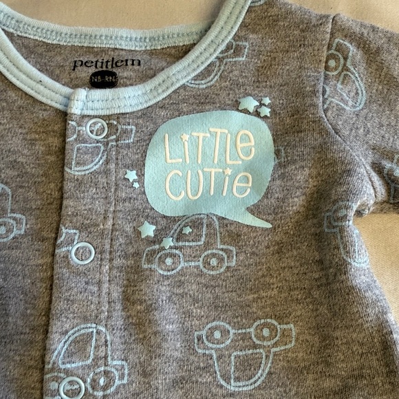 Petit Lem - Grey and Light Blue Kids Sweater/jacket - Picture 4 of 4